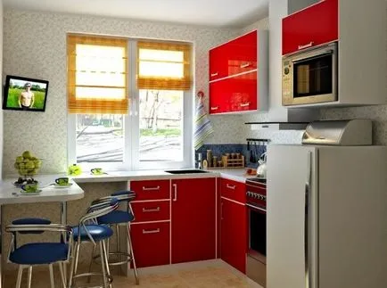 Tervezés egy kis konyha, a Hruscsov