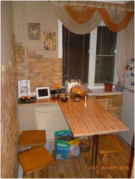 Tervezés egy kis konyha, a Hruscsov