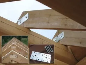 Gable tető kezével - az építkezésen