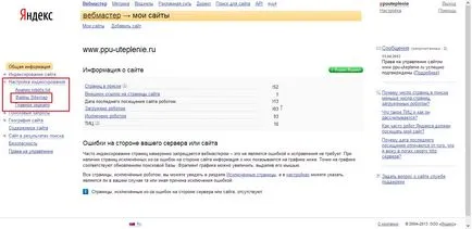 Add a sitemap a Google és Yandex