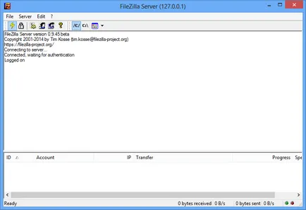 FileZilla FTP szerver az otthoni vagy irodai hálózat