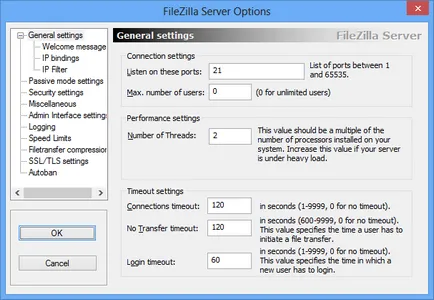 FileZilla FTP szerver az otthoni vagy irodai hálózat