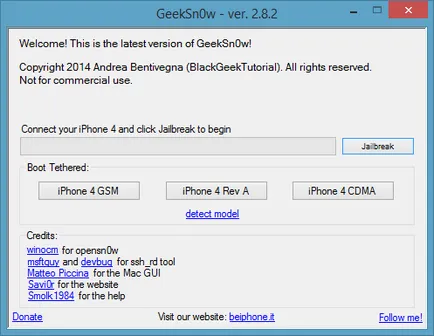 Geeksn0w lekötni jailbreak iOS 7