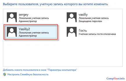 Változás a felhasználó nevét ablakok