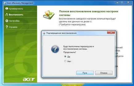 Mivel a laptop nem egy rendszer-visszaállítási
