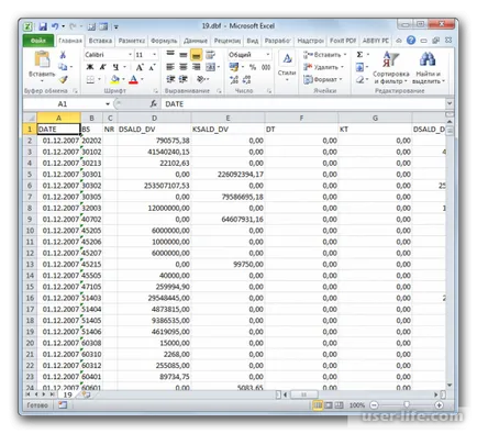 Hogyan kell megnyitni dbf excel - számítógép segítségével