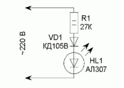 Hogyan lehet csatlakozni a LED-ek 220 egy egyszerű áramkör (LED) Hogyan lehet csatlakozni a LED-ek 220 egy egyszerű áramkört