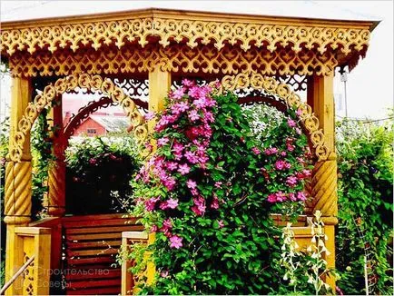 Hogyan építsünk egy pergola saját kezűleg - egy pavilon kerti fotó, rajzok, ábrák