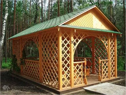 Hogyan építsünk egy pergola saját kezűleg - egy pavilon kerti fotó, rajzok, ábrák