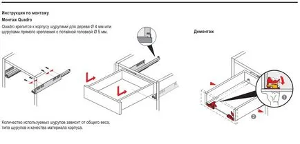 Telepítése Quadro néma rendszer Hettich bútor • útmutató • Master segédprogram