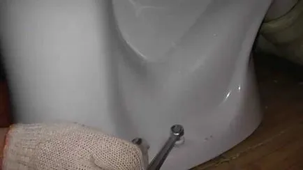 Telepítése vécécsésze kezével egy magánházban
