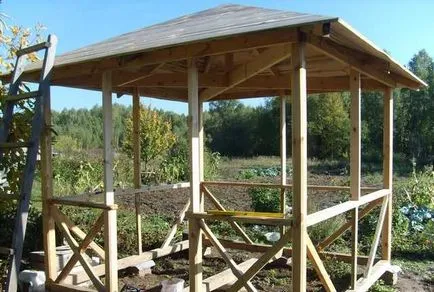 Hogyan készítsünk saját pavilonban az építés megkezdése, a szükséges anyagi