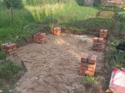 Hogyan tegyük egy fából készült pavilon kezüket szóló pontalapozás, vázszerkezet