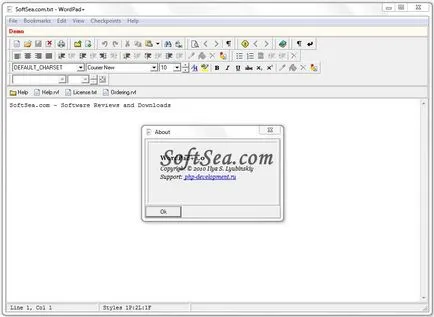 Hogyan készítsünk egy pár oldalt a WordPad