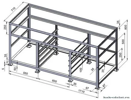Workbench a garázsban féle tervek, hogyan kell csinálni kovácsolás fém asztalon is,