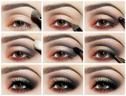 Este make-up barna szeme otthon lépésről lépésre fotó 2017 (barna) Este make-up barna szeme otthon lépésről lépésre fotó 2017