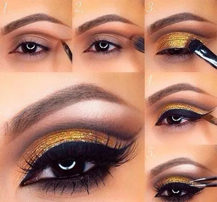 Este make-up barna szeme otthon lépésről lépésre fotó 2017 (make-up) Este make-up barna szeme otthon lépésről lépésre fotó 2017