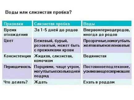 Hogyan működik a mentesítés a parafa, a szülés előtt