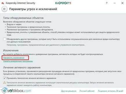Mivel a Kaspersky kivételt hozzáadni