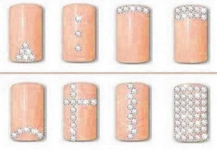 Gyönyörű design strasszokkal Nails