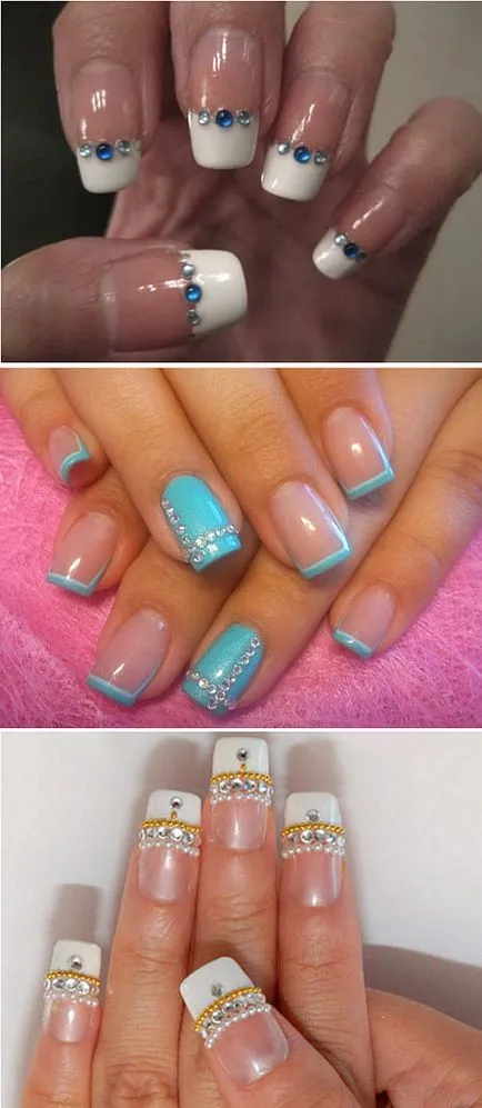 Gyönyörű design strasszokkal Nails