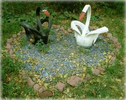 Swans a gumiabroncs a kezét egy fotó (fotók) Swans a gumiabroncs kezeddel fotó