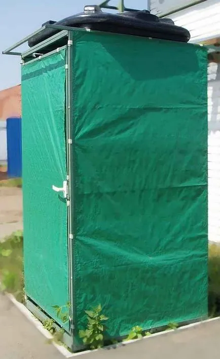 Kültéri zuhany az ország saját kezűleg - lépésről lépésre fotókkal, méretezett rajzok és videó