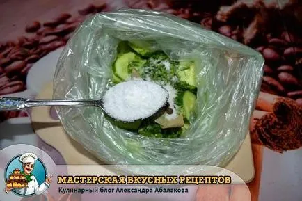 Sós uborka egy csomagban - egyszerű recept