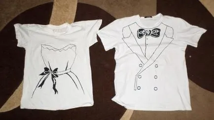 Alkalmazzuk a minta a T-shirt a kezüket, mozgochiny