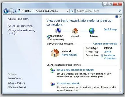 Megosztás mappa Windows 7