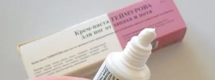 Pasta Teymurova izzadás hónalj és láb -, hogyan kell használni