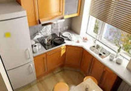 Újratervezés a konyha a Hruscsov fotó, design a kis és nagy konyha (tervezés) Újratervezés a konyha a Hruscsov fotó, design a kis és nagy edények