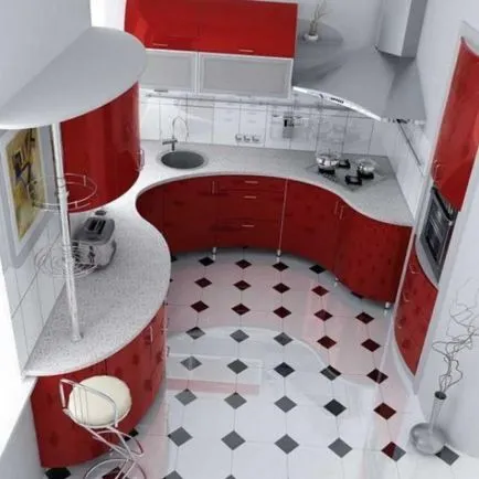 Újratervezés a konyha a Hruscsov fotó, design a kis és nagy edények (Hruscsov) Újratervezés a konyha a Hruscsov fotó, design a kis és nagy edények