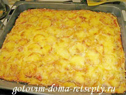 Hús Pizza gombával és paradicsommal