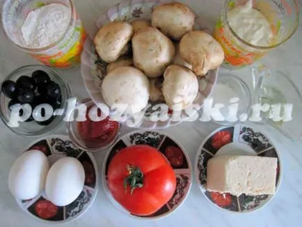 Pizza gombával és paradicsommal, recept (pizza) Pizza gombával és paradicsommal recept
