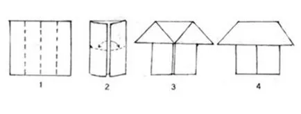 Crafts origami papír a gyermekek számára (Bend belső szélén) Mesterségek origami papír a gyermekek számára