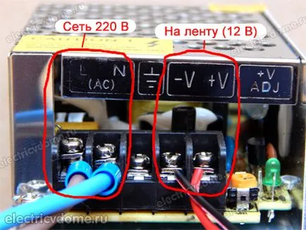 Csatlakoztatása LED csík a kezével (csatlakoztassa LED szalag) Csatlakoztatása LED csík a kezével