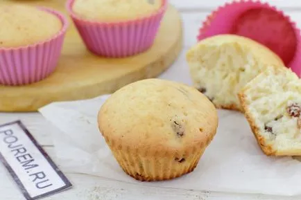 Egyszerű muffin szilikon öntőforma - lépésről lépésre recept, hogyan kell főzni fotókkal