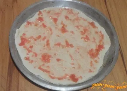 Recept házi pizza sonka, sajt és paradicsom (pizza) Recept házi pizza sonkával, sajttal és paradicsommal