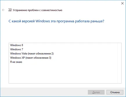 kompatibilitási módban Windows 10