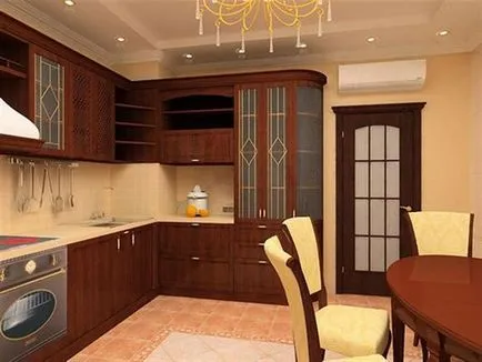 Felújított konyha a lakás az ő keze (Kitchen Hruscsov fotó) Felújított konyha a lakásban kezével