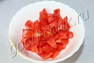 Saláta a padlizsán és paradicsom recept