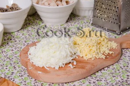 Saláta „fiesta” csirke, ananász és gombák - lépésről lépésre recept fotókkal, saláták (csirke saláta ananász, gomba) Saláta „fiesta” csirke, ananász és gombák - lépésről lépésre recept fotókkal, saláták