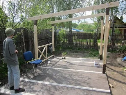 Gazebos kezük fotók, rajzok, videó gépek (rajzok) Gazebos kezük fotók, rajzok, videók építési