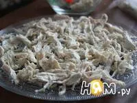 Saláta csirke, ananász és gombák - recept lépésről lépésre fotók