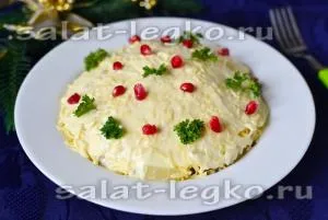 Saláta gombával és csirke és ananász recept fotó ízletes
