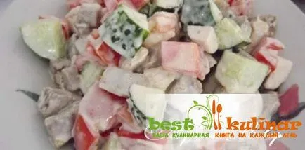 Saláta, aszalt paradicsommal, a recept egy fotót