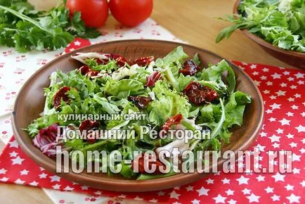 Saláta szárított paradicsommal recept csirke