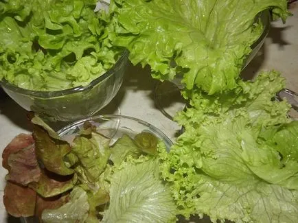 Saláta, aszalt paradicsommal, a recept egy fotót
