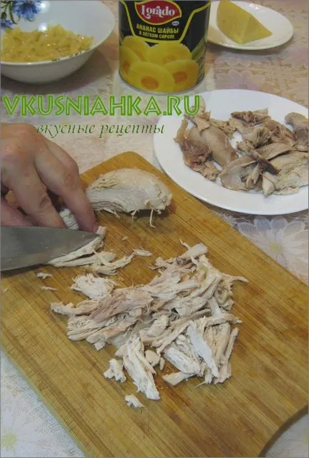 Saláta csirke gomba ananász sajt, csirke saláta recept ananász sajt, finom receptek (recept) Saláta csirke gomba ananász sajt, csirke saláta recept ananász sajt, finom receptek
